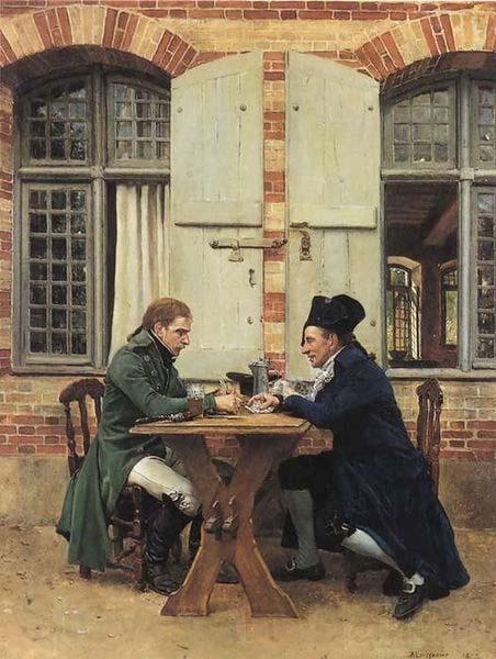 Jean-Louis-Ernest Meissonier The Card Players, Spain oil painting art